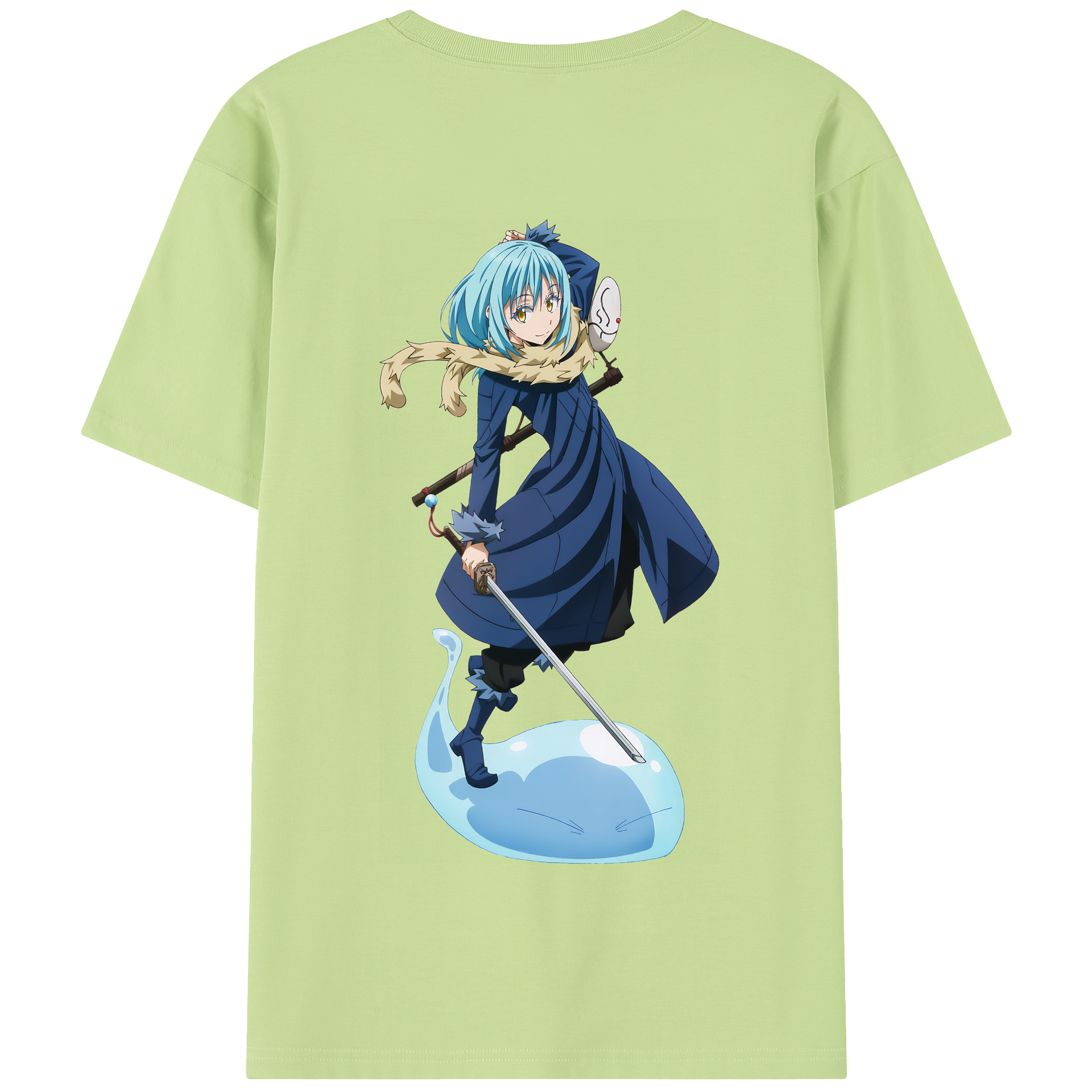 （画像用） 転スラ Regarding Reincarnated to Slime 綿100％半袖Tシャツ（背面プリント）